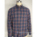 Chemise décontractée à plaid doublée blanche